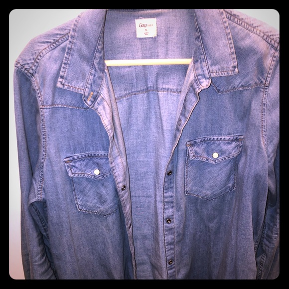 Denim Button Down - Picture 1 of 2